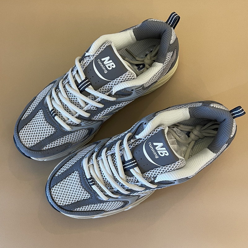 正品名百伦530厚底老爹鞋女鞋2026新款男鞋百搭透气网跑步运动鞋