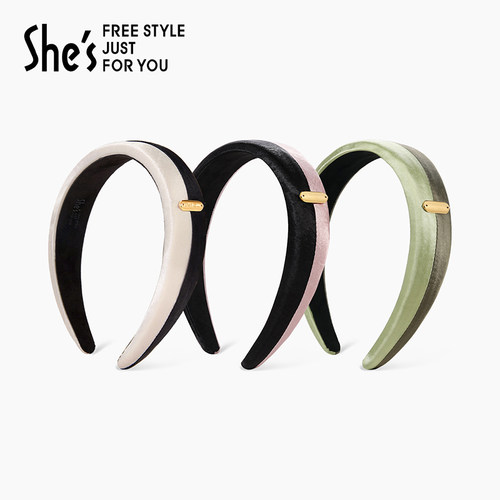 shes茜子小香风黑白拼色发箍
