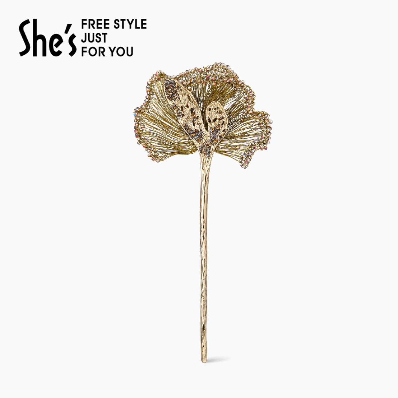 Veryshes原创手工编织鱼尾发簪