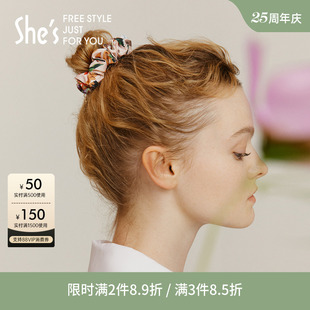 百搭心形丸子頭大腸發(fā)圈高級感頭繩頭花發(fā)繩 shes茜子發(fā)飾時尚