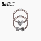 shes茜子巴比耶序曲轻奢原创优雅工艺珍珠蝴蝶结发绳盘发发圈发饰