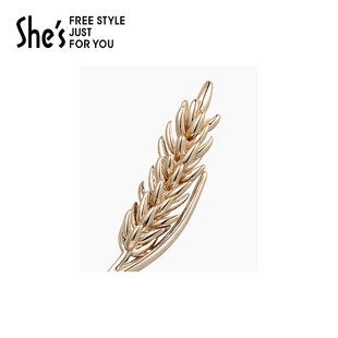 shes茜子梵高原创设计拾光麦穗精致胸针高档胸花百搭气质别针配饰