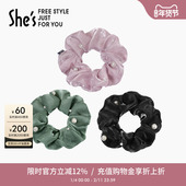 shes茜子时尚 百搭马尾发绳盘发大肠发圈皮筋扎头发饰头花头饰发饰