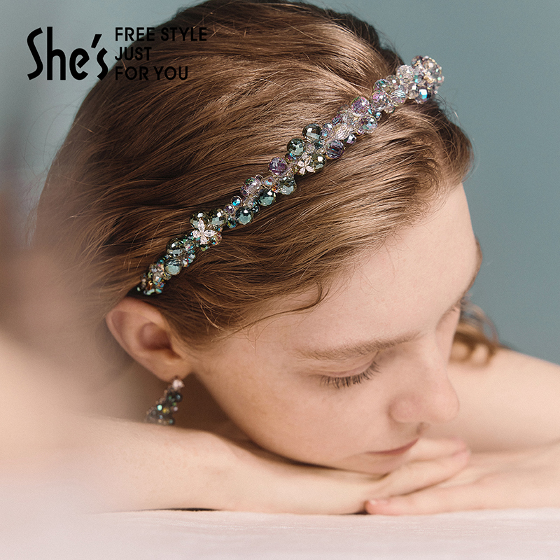 Veryshes幻彩编织工艺水晶发箍