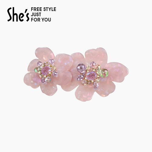 shes茜子浪漫花朵横夹