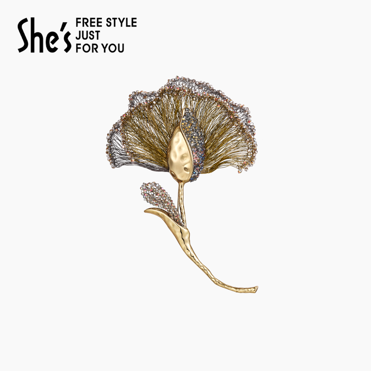 Veryshes原创手工编织鱼尾胸针