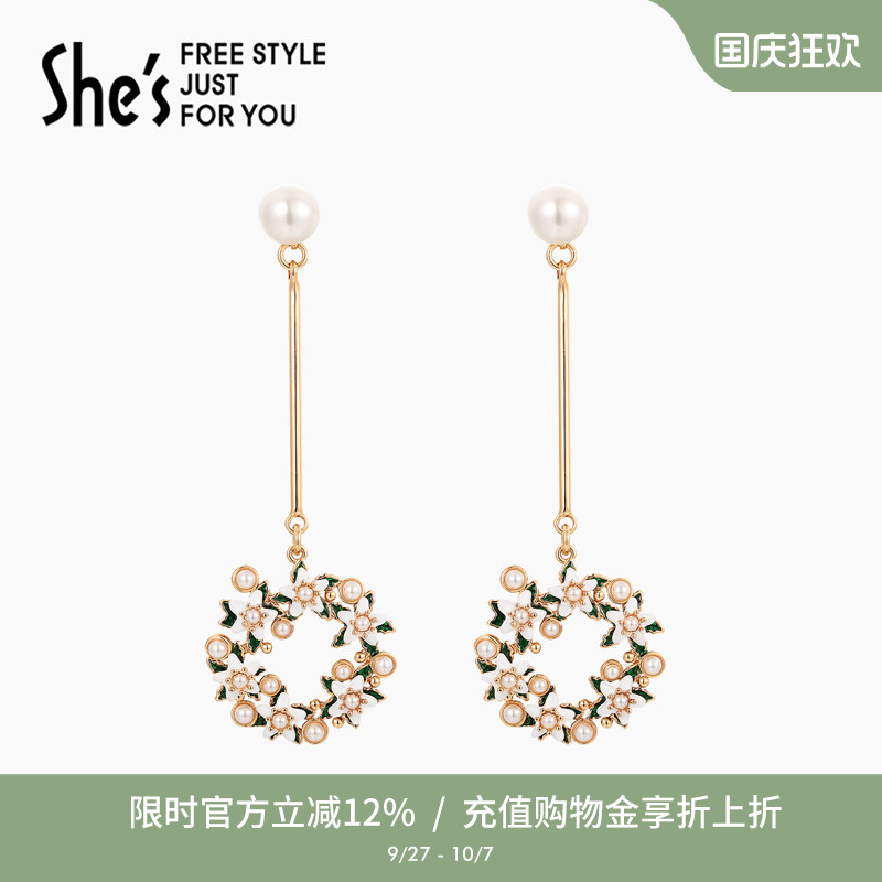 shes栀子系列撞色手工滴油花朵