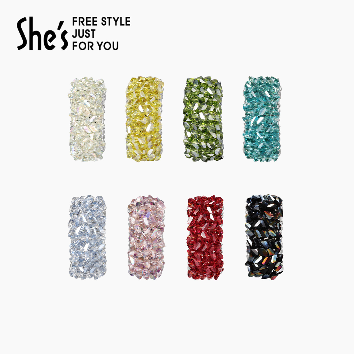 shes茜子莫奈印象波光璀璨工艺水晶925银针时尚浪漫耳钉耳环耳饰,饰品/流行首饰/时尚饰品新,耳环,淘宝优惠券,粉丝福利购,淘宝优惠卷