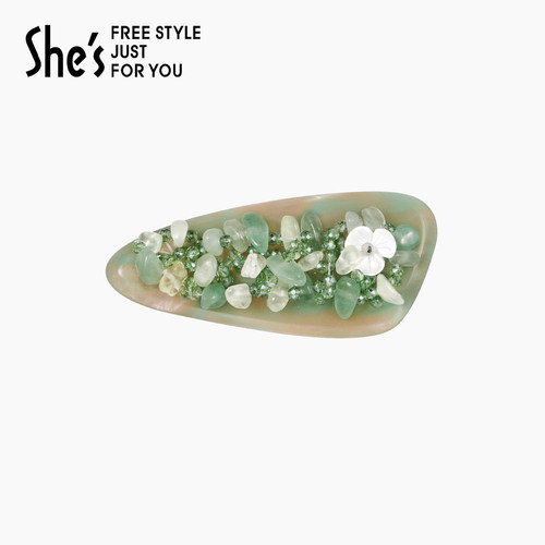 shes茜子璀璨晶石花朵捏夹