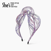 Veryshes茜子原创线之乐章艺术感手工编织高级感发箍头箍发卡