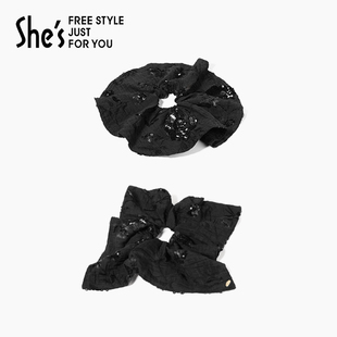 shes茜子轻简循迹璀璨珠片盘发大肠发圈发箍