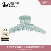 惠shes茜子巴比耶浪漫蝴蝶鲨鱼夹新款 高级感抓夹发夹后脑勺发饰