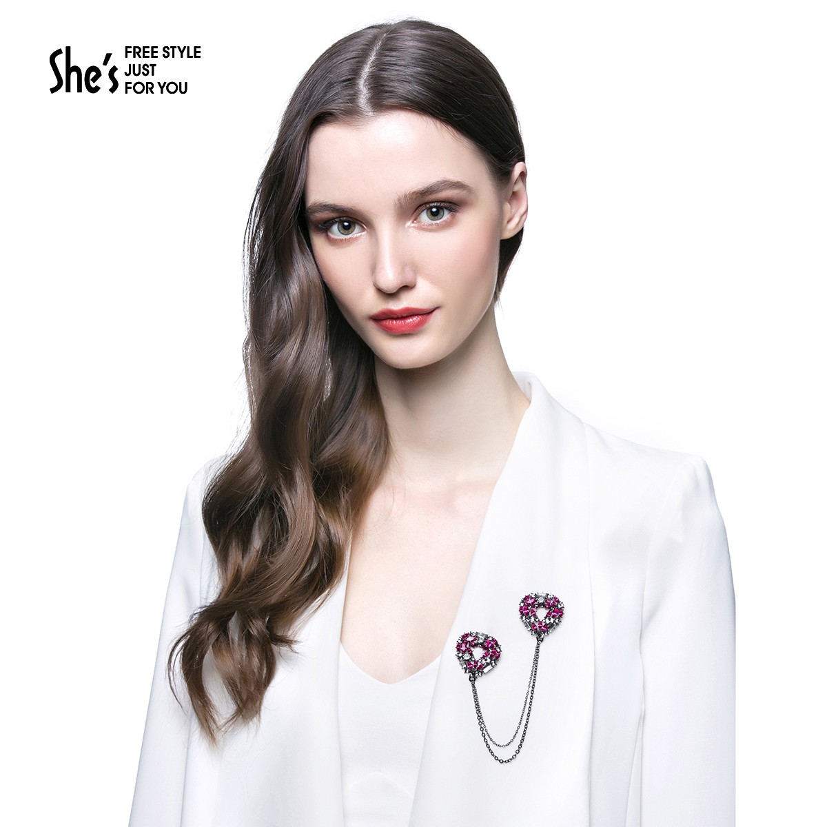 Broche femme SHES en Alliage, cristal - Ref 1187574 Image 5