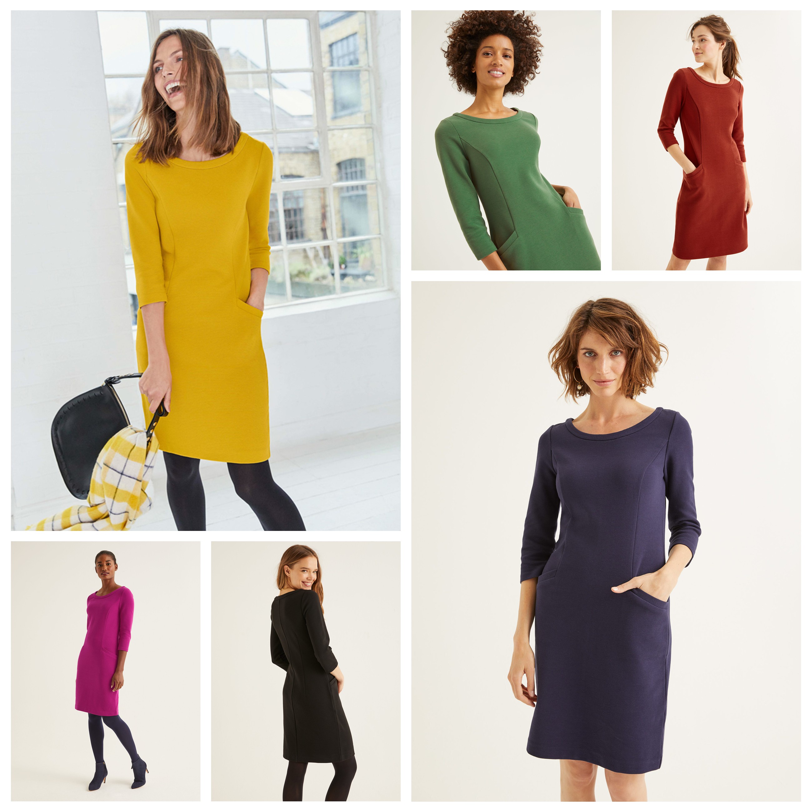 特价外贸精品英国BD纯色连衣裙女