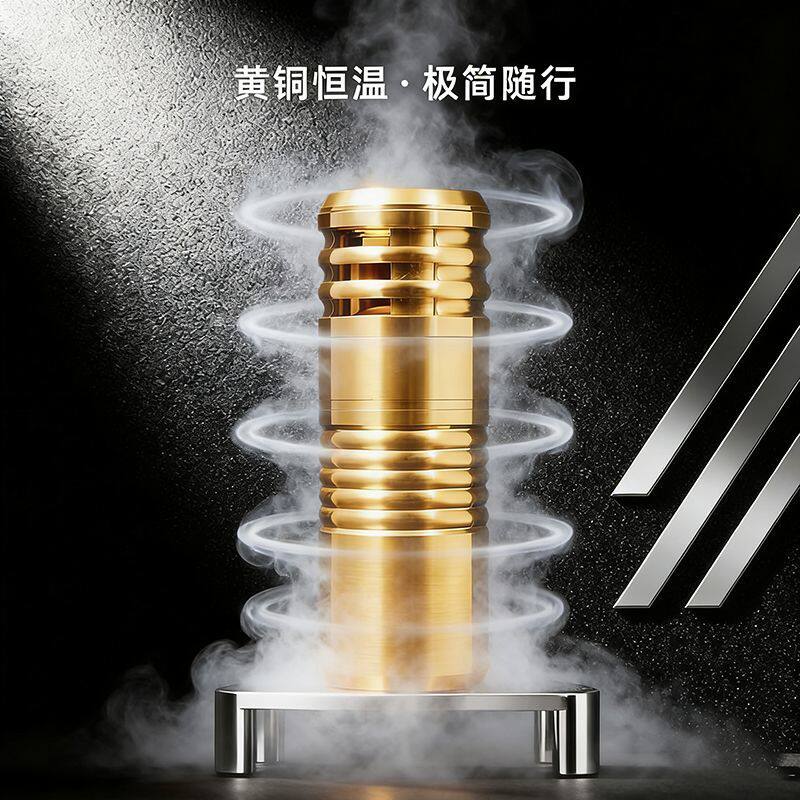 新款战壕黄铜怀炉便携冬日暖手神器温度调节风门香薰成品自制工艺