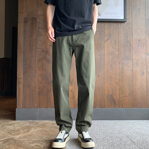 抖音 美式可调节水洗破坏耐磨直筒做旧休闲裤男高街 K1006P65图片