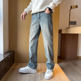 四季款牛仔裤男潮牌复古休闲百搭宽松显瘦弹力直筒长裤子185P65，男装牛仔裤，星座1102