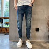 牛仔裤男款修身小脚复古百搭韩版休闲青年痞帅休闲裤子潮135P55，男装牛仔裤，星座1102