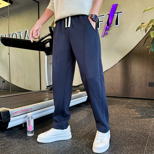 加绒分割设计宽松百搭弯刀运动卫裤男美式潮cleanfit K366加绒P55图片