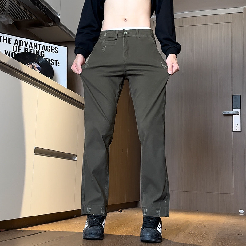 抖音美式做旧直筒微宽松伐木工装裤男牛仔裤K1006P6598,男装牛仔裤,星座1102