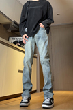 秋款2025新款复古牛仔裤男潮牌合体水洗直筒窄版男裤6601P55控78，男装牛仔裤，星座1102