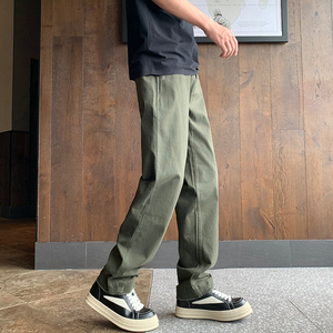抖音 美式可调节水洗破坏耐磨直筒做旧休闲牛仔裤男 K1006P65图片