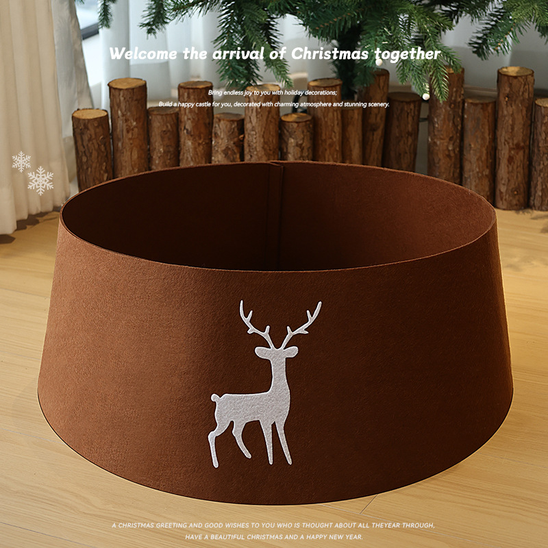 圣诞树遮脚裙圣诞节圣诞树装饰毛毡圣诞树垫圣诞场景布置装扮立体