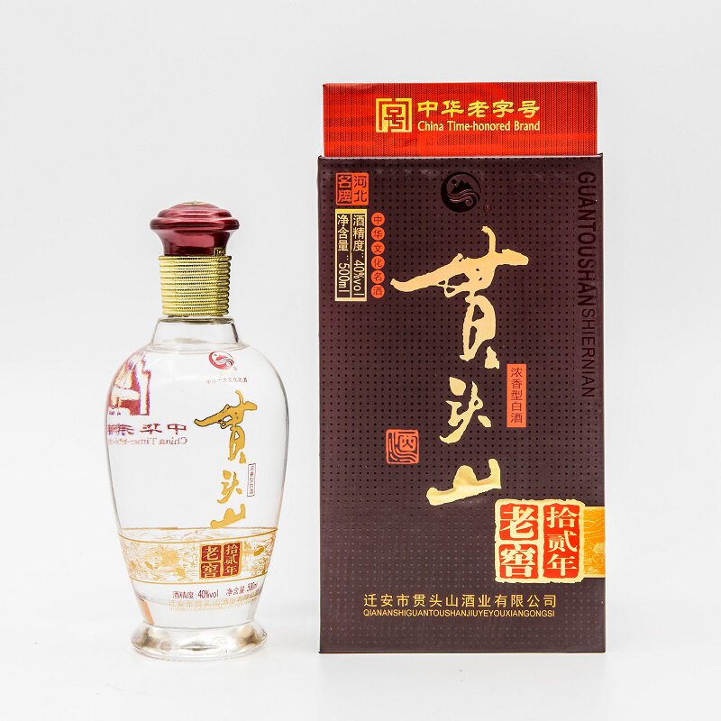贯头山老窖12年千年古泉精酿40%vol五粮浓香型酒500ml/瓶免费包邮