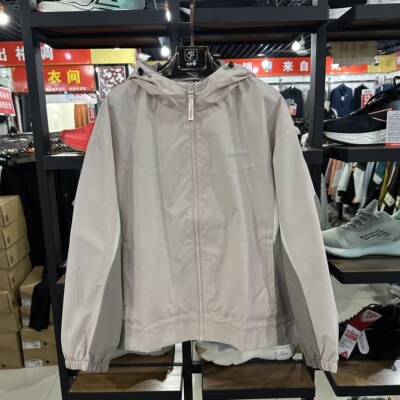 乔丹女子梭织风衣薄绒防风保暖休闲运动外套连帽上衣BFD12232208