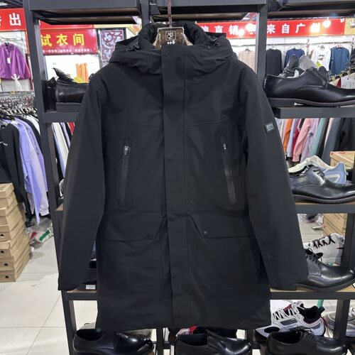 吉普Jeep户外冬款正品男中长款羽绒服休闲防风保暖上衣J142194740
