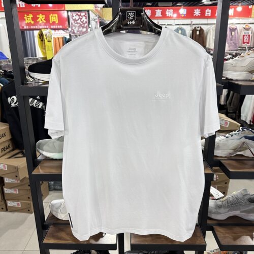Jeep吉普男圆领短袖T恤休闲时尚跑步运动健身半袖上衣J322194534