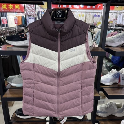 乔丹正品女子梭织羽绒马甲轻便保暖运动上衣校服神器BMD42223221