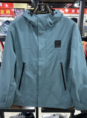 乔丹秋冬新款正品男子加厚梭织风衣防风加绒保暖外套AFD13223109