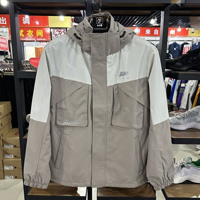 乔丹男梭织风衣休闲时尚薄绒防风防泼水运动上衣外套BFD13232204