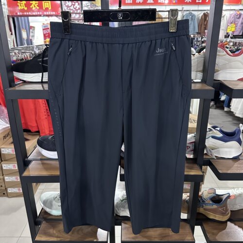 吉P专柜正品男夏弹力七分裤休闲时尚跑步运动速干短裤J322193850