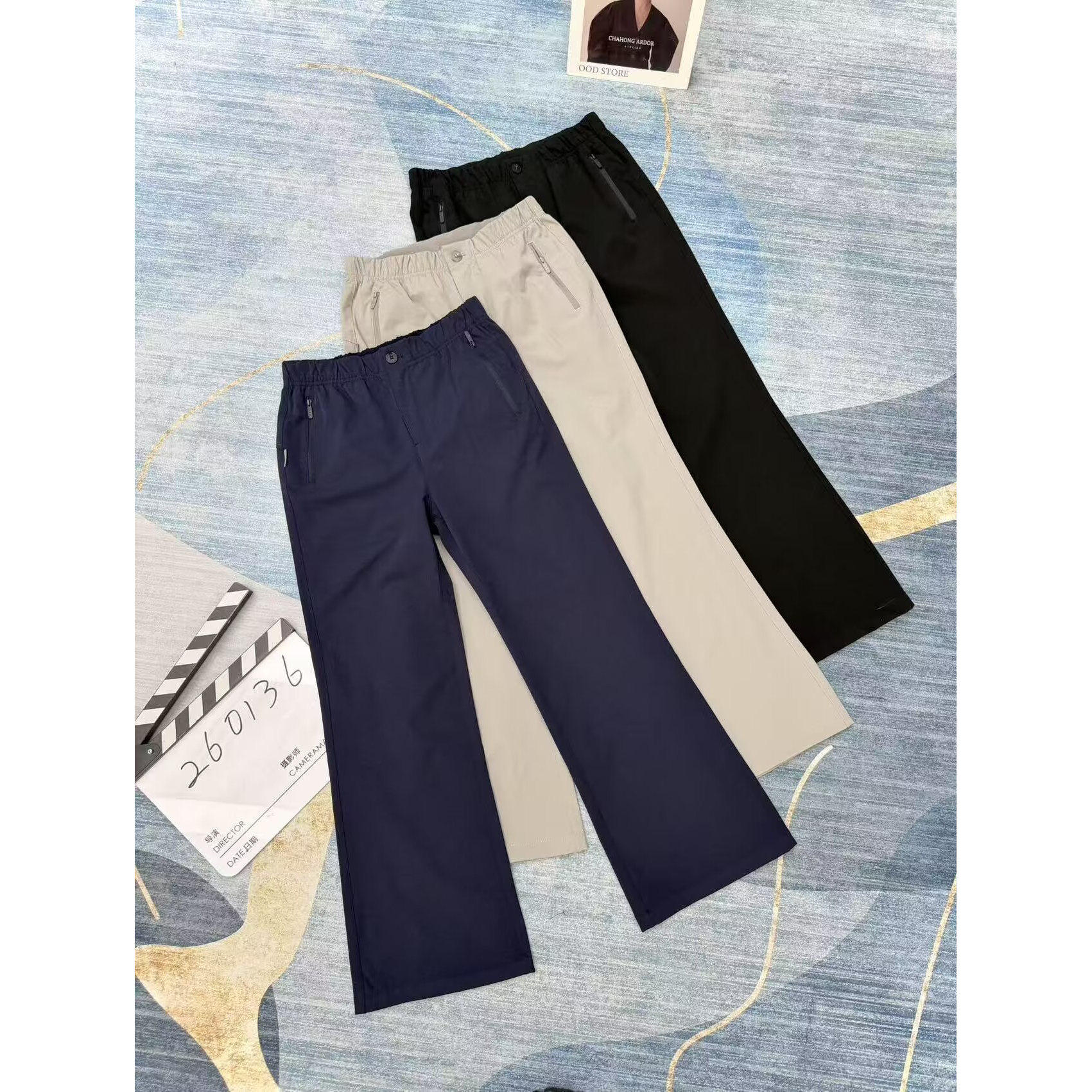 菲玛掂260136正品2026夏季新款休闲显瘦百搭微喇裤女裤速干喇叭裤