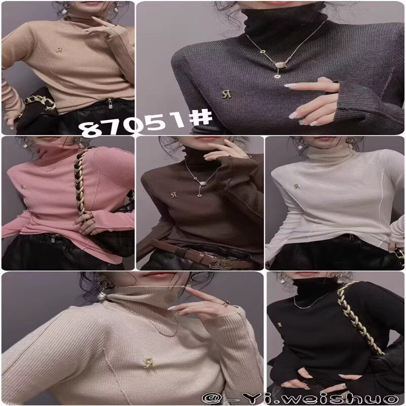 衣唯硕87051秋季新款高领羊毛衫长袖宽松简约百搭针织衫打底衫女,女装/女士精品,毛针织衫,淘宝优惠券,粉丝福利购,淘宝优惠卷