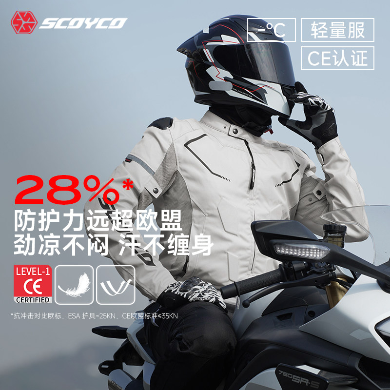 赛羽摩托车骑行服机车赛车服CE级防护防摔透气舒适轻感春夏四季男