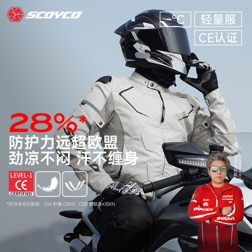 赛羽骑行服CE防护防摔透气赛车服