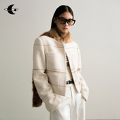 外套女2025新款 创世纪元 绮光雅调 冬金丝织带绵羊毛小香短外套