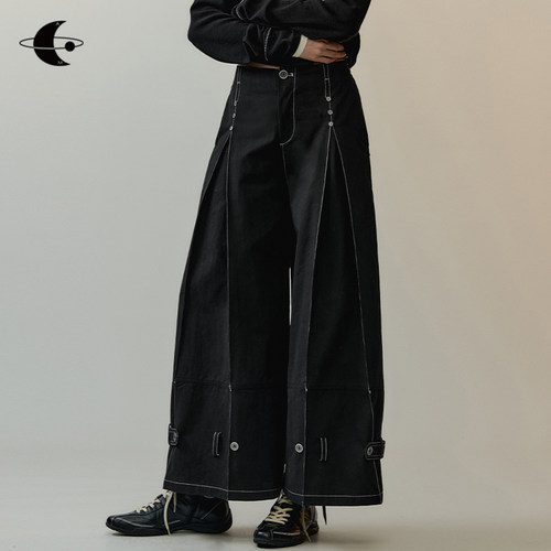 裤子女2025新款冬季九分裤工装裤