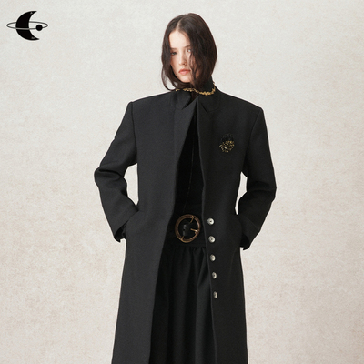 高级感直筒西装外套长款