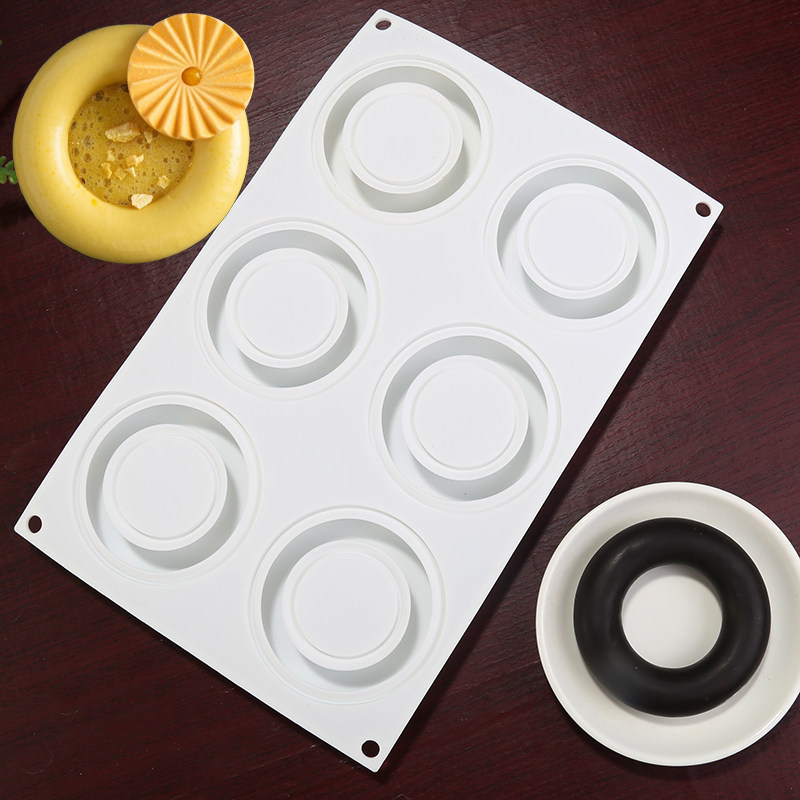 自制做圆形米糕巧克力果冻甜甜圈慕斯模具烘焙用品商用食品级硅胶