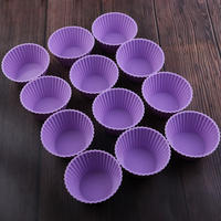 Jelly steamed rice cake, egg tart, mamafin cup, chiffon cake, silicone mold, reusable, commercial non-stick for bakers thumbnail 7