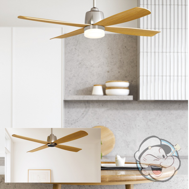 田园风led无线遥控实木灯饰