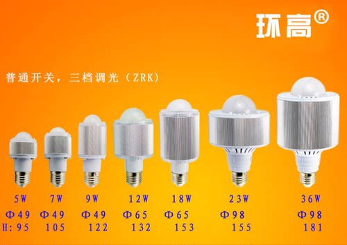 环高led灯泡家用高亮12w36w50w