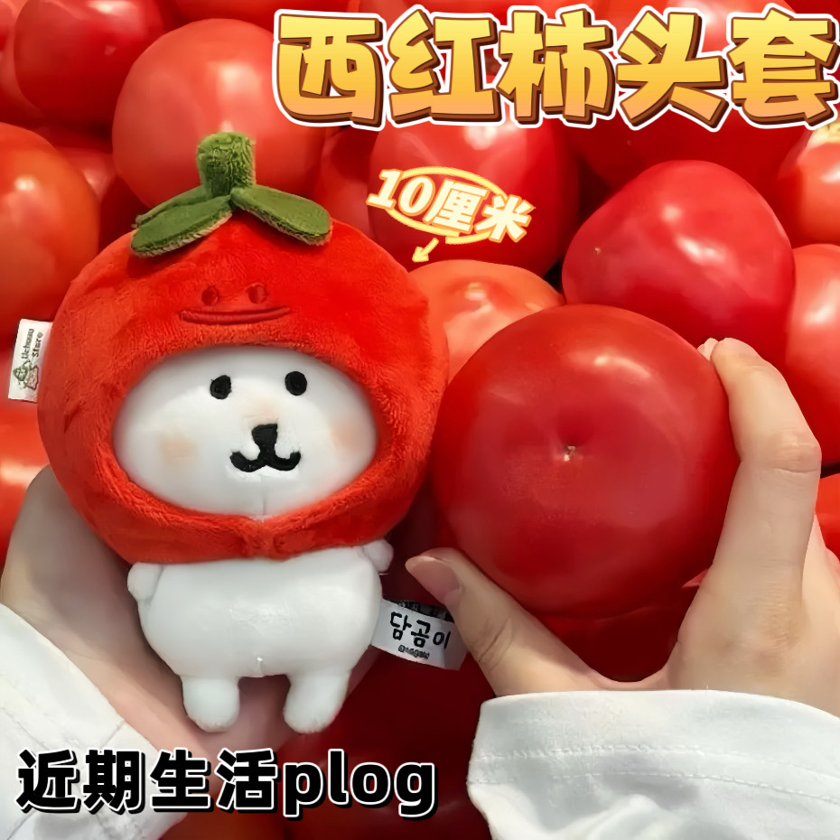 高颜值水果10cm可爱西红柿头套娃娃自嘲毛绒公仔chiikawa娃衣配件,模玩/动漫/周边/娃圈三坑/桌游,棉花娃娃/毛绒玩具娃衣,淘宝优惠券,粉丝福利购,淘宝优惠卷