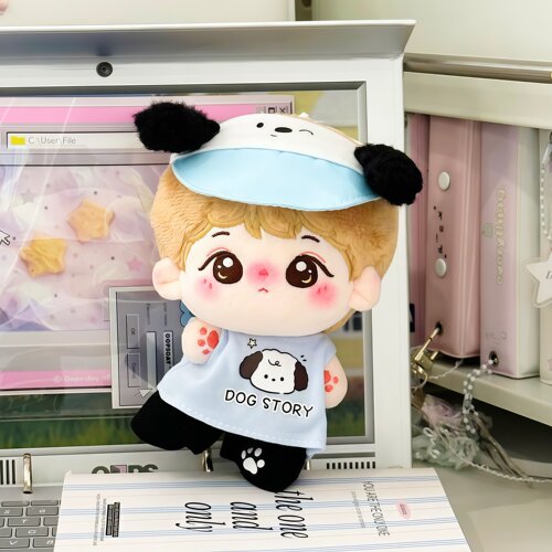 现货10cm娃衣【呆萌小狗】可爱棉花娃娃衣服套装玩偶公仔换装服饰