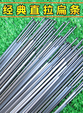 黑色经典扁条直头直拉破风轮组扁辐条山地车公路车14g小扁中扁条