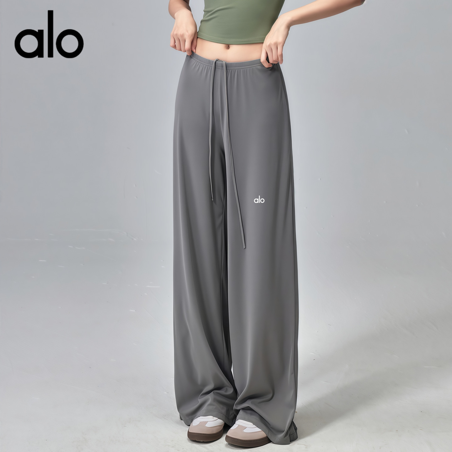 AIo秋新款宽松瑜伽裤薄显瘦普拉提训练服凉感速干休闲阔腿运动裤